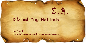 Dömény Melinda névjegykártya