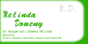 melinda domeny business card
